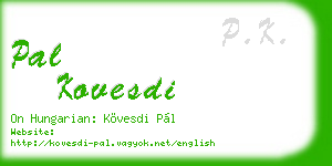 pal kovesdi business card